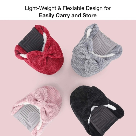 Fuzzy memory foam ballerina slippers - Picture 7 of 10